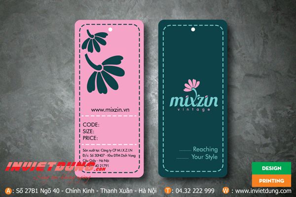 Mác quần áo hình chữ nhật thời trang nữ MIXZIN